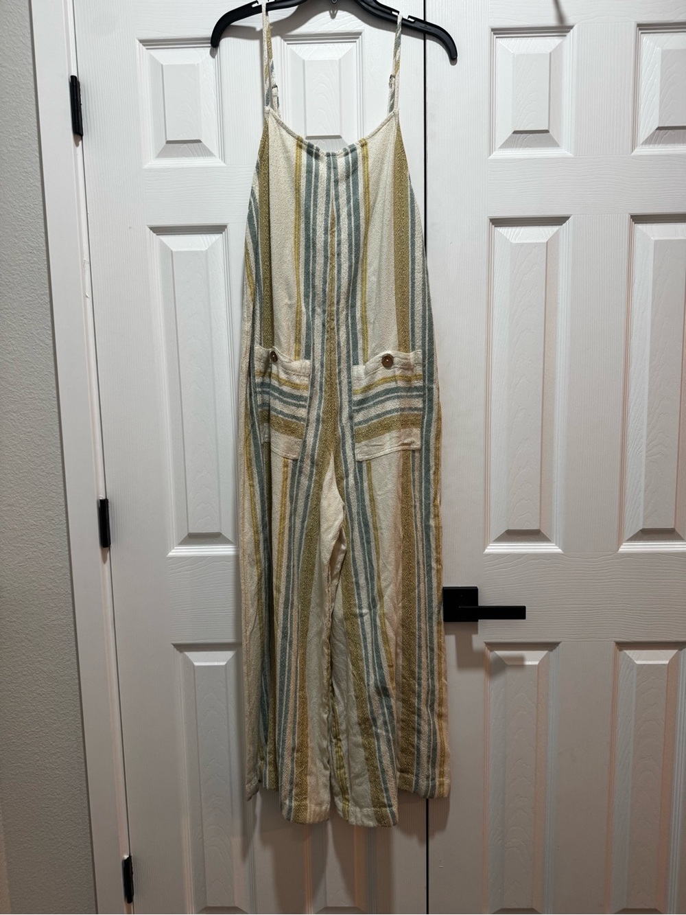 Rip Curl Cream, Tan & Sage Striped Wide-Leg Jumpsuit - Picture 2 of 4